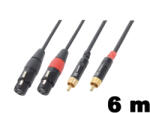 PD CONNEX CX68-6 sztereo jelkábel (2x XLR mama - 2x RCA papa) - (6 m)