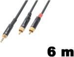 PD CONNEX CX85-6 sztereo jelkábel (3, 5 mm Jack - 2x RCA) - (6 m)