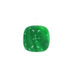  Pandantiv Jad Alb Colorat Sculptat Patrat - 24 x 24 x x 1, 8 mm - 1 Buc