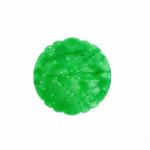  Pandantiv Jad Alb Colorat Sculptat Disc - 53 x 53 x 1, 7 mm - 1 Buc
