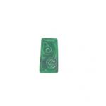  Pandantiv Jad Alb Colorat Sculptat Dreptunghi - 28 x 15 x 1, 6 mm - 1 Buc