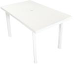 vidaXL Masă de grădină, alb, 126 x 76 x 72 cm, plastic (43597)
