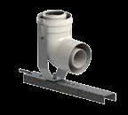 Tricox PPS/Alu bekötő könyök 60/100 mm tartó sínnel (PABK50) - gepeszshop