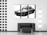  Tablou pictat manual POP Art MERCEDES SL300 3-piese (YOBPPmer)