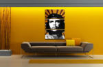  Tablou pictat manual POP Art Che Guevara 3-piese (tablouri) (YOBPPche)