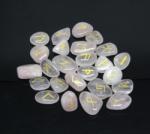  Rune din Cuart Roz - Set 25 Piese - 16-24 x 15-20 mm