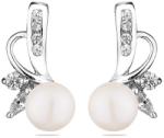 Swan Сребърни обици със сладководни бели перли SE0409W Swan