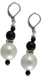 Dannyra Обици перли и оникс Dannyra Jewels