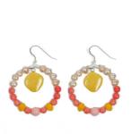 Dannyra Обици с листенца от естествена хортензия My Sweet Candy Dannyra Jewels