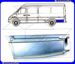 MERCEDES SPRINTER B906 2013.06. -2018.05 Hátsó sárvédő hátsó rész bal (78cm) "hosszú kivitelhez / tengelytáv: 4325mm" KLOKKERHOLM 3547601