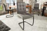 LuxD Stílusos szánkótalpas szék Moderna, szürke