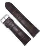  Curea de Ceas din Piele de Vițel - Maro Imprimeu Crocodil - 24/22 mm - Grosime 5 mm - Cusătură Maro (WZ3715)