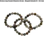  Bratara Jasp Oceanic Diametru 56 mm - Margele Rotunde 10 - 10, 9 mm