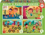 Educa Puzzle Multi 4 Junior Sport Educa 20-40-60-80 piese de la 4 ani (EDU18602) Puzzle