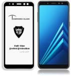  Temp-glass631335 Samsung Galaxy A8 (2018) teljes lefedettséget biztosító Karcálló, ütésálló kijelzővédő üvegfólia fekete kerettel, tempered glass, törlőkendővel (Temp-glass631335)