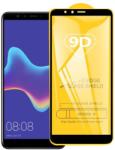  Temp-glass631564 Huawei Y9 (2018) teljes lefedettséget biztosító Karcálló, ütésálló kijelzővédő üvegfólia matt fekete kerettel, tempered glass, törlőkendővel (Temp-glass631564)