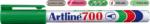 Artline Permanent marker ARTLINE 700, corp metalic, varf rotund 0.7mm - verde (EK-700-GR) - officeclass