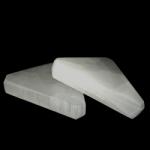  Suport Grid pentru Reincarcare Triunghi din Selenit Alb - 64-66 x 12-14 mm - 1 Buc