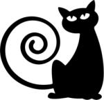  Macska cica álló 2 db plottervágott autós matrica applikáló fóliával