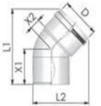 Tricox PPs könyök 60mm, 45° (PKÖ102) - gepeszshop