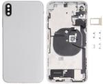  tel-szalk-017210 Apple iPhone XS Max fehér KOMPLETT akkufedél, hátlap, hátlapi kamera lencse stb (tel-szalk-017210)
