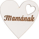 Valex Decor 6db. "Mamának" feliratos fa szívecske 5cm - Fehér (MT9-152)