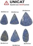  Pandantiv Lapis Lazuli Druzi Picatura cu Gaura -30-37 x 17-30 x 5-6 mm - ( L ) - 1 Buc
