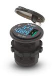 MNC USB töltő feszültség mérő szivargyújtó helyére 12V/24V Quick Charge 3.0 (37917)
