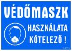  Védőmaszk használata kötelező! Piktogramos tábla matrica