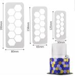  Set 3 decupatoare hexagon Forma prajituri si ustensile pentru gatit