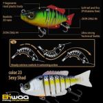 Biwaa Vobler Swimabit BIWAA Seven Section S6, 15cm, 60g, 23 Sexy Shad (B000784)