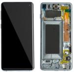  NBA001LCD005393 Samsung Galaxy S10 kék OLED kijelző érintővel kerettel előlap (NBA001LCD005393)