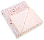 BabyLion pom-pom takaró Minky - Bézs - Madarak