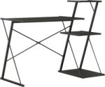 vidaXL Birou cu raft, negru, 116 x 50 x 93 cm (20288)