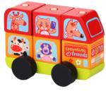 Cubika 13197 Minibus animale fericite - puzzle din lemn 7 părți (MA1-13197)