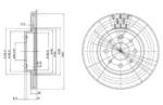 DELPHI Disc frana FIAT PUNTO Cabriolet (176C) (1994 - 2000) DELPHI BG2830