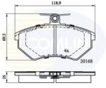 COMLINE Set placute frana, frana disc VW GOLF IV Cabriolet (1E7) (1998 - 2002) COMLINE CBP0152