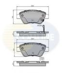 COMLINE Set placute frana, frana disc PEUGEOT 308 (4A, 4C) (2007 - 2016) COMLINE CBP31594