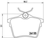 BREMBO Set placute frana, frana disc PEUGEOT 407 (6D) (2004 - 2016) BREMBO P 61 079