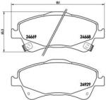 BREMBO Set placute frana, frana disc TOYOTA COROLLA Limuzina (E15) (2006 - 2016) BREMBO P 83 109