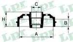 LPR Tambur frana RENAULT MEGANE I Break (KA0/1) (1999 - 2003) LPR 7D0388