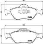 BREMBO Set placute frana, frana disc FORD FUSION (JU) (2002 - 2012) BREMBO P 24 055