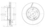 DELPHI Disc frana MERCEDES A-CLASS (W169) (2004 - 2012) DELPHI BG3845C