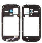  tel-szalk-018280 Samsung Galaxy S3 Mini i8190 középső keret és hátlapi kamera lencse fekete (tel-szalk-018280)