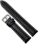  Curea de ceas - Piele Naturala Neagra - Cusatura Alba- 14mm 16mm 18mm 20mm 22mm 24mm 26mm - WZ3805 (WZ3805)