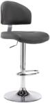 vidaXL Scaun de bar, gri, piele ecologică (249649)