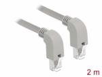 Delock Cablu de retea RJ45 cat 6A S/FTP unghi jos 2m Gri, Delock 85878 (85878)