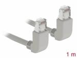 Delock Cablu de retea RJ45 cat 6A S/FTP unghi sus 1m Gri, Delock 83517 (83517)