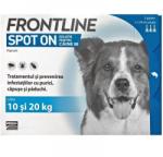  Merial Pipete Antiparazitare Caini, Frontline Spot-On Dog M (10-20 kg) x 3 pipete