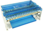 Tracon Electric Tracon FLSO16-4P16 Moduláris elosztóblokk nyitható fedéllel 4×16(10) mm2 / 12×10(6) mm2, 500VAC/DC, 80A (FLSO16-4P16) - elektrikstore